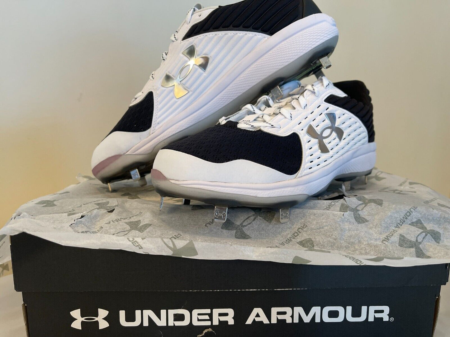 Under Armour Men's Yard Mt Baseball Shoe 15 Black (002)/White - Evry Sparrow - Under armour